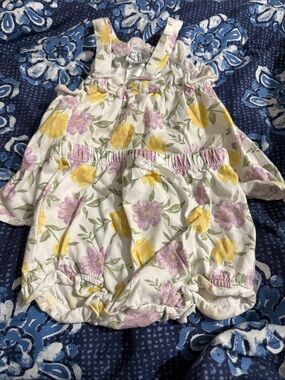 Floral Two-Piece Baby Set - Yellow & Lavender Flowers